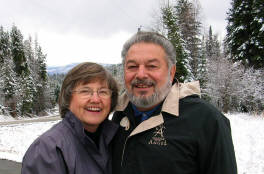 Bev and Pete in the snow