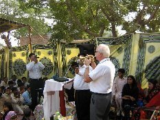 Don playing trumpet