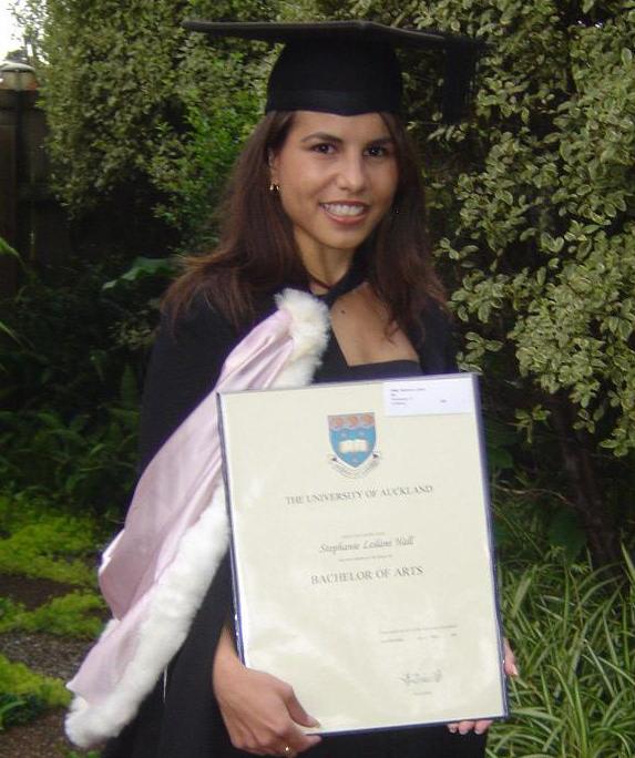 Leilani with diploma
