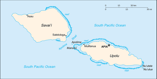 Samoa map