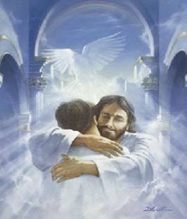in the arms of Jesus