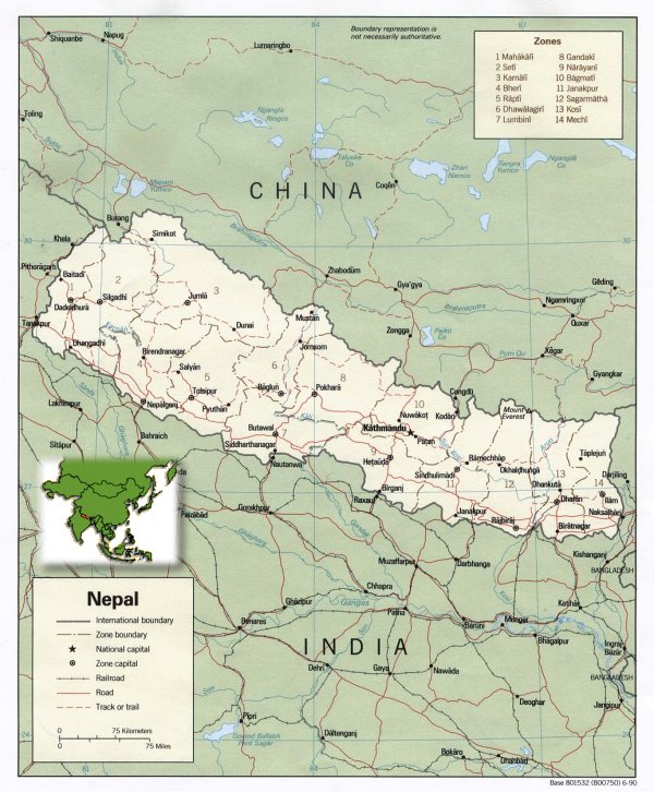 Nepal map